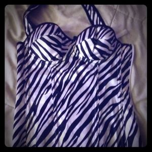 Zebra print corset top